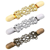 3 Retro Sweater Collar Clips, Cardigan Clip for Women, 3 Colors