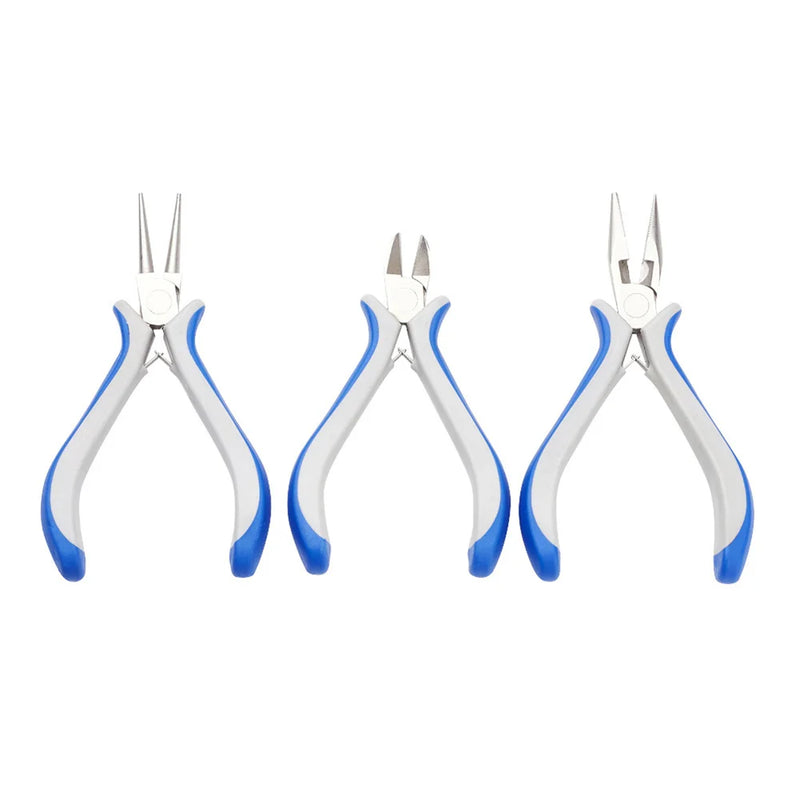 3-Piece 45 Gauge Steel Mini Jewelry Pliers Set DIY Jewelry Tools