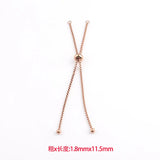 3-Piece Stainless Steel Bolo Chain Bracelets Adjustable Slider