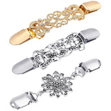 3 Pieces Sweater Shawl Clips Vintage Brooch Clip for Women Girls