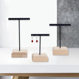 Wooden T Bar Earrings Display Stand for Retail Shops