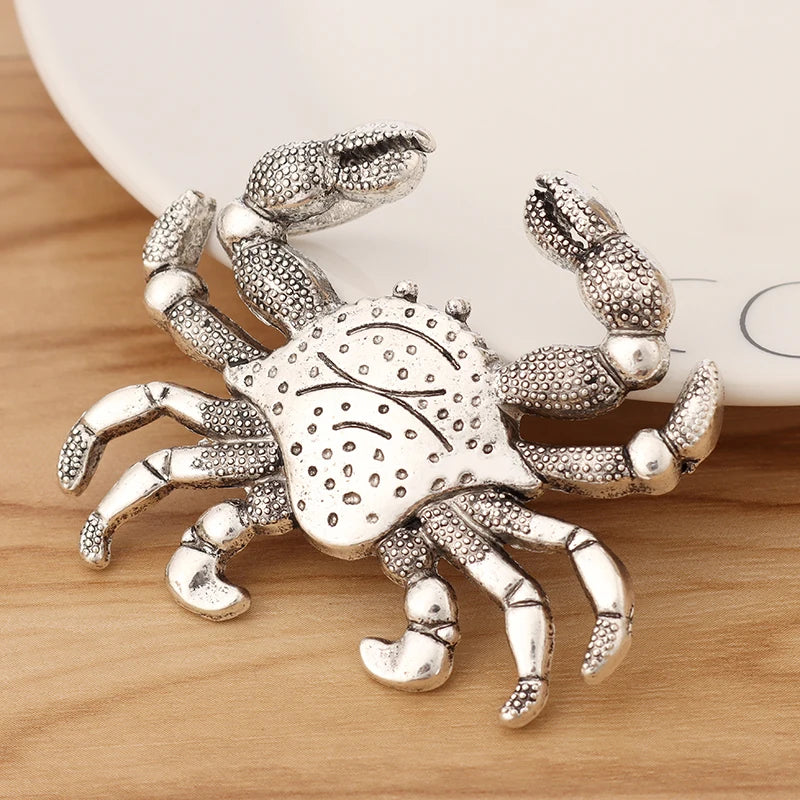 3 Pcs Tibetan Silver Crab Charms Pendants for Necklace DIY Jewelry Making