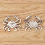 3 Pcs Tibetan Silver Crab Charms Pendants for Necklace DIY Jewelry Making
