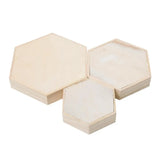 3-Piece Unpainted Painting Crafting Jewelry Storage Showcase