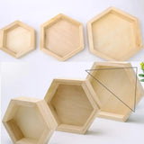 3-Piece Unpainted Painting Crafting Jewelry Storage Showcase