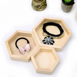 3-Piece Unpainted Painting Crafting Jewelry Storage Showcase