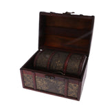 Wooden Vintage Treasure Chest Jewelry Storage Box Organizer