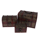 Wooden Vintage Treasure Chest Jewelry Storage Box Organizer