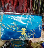 3 Chinese Silk Pouch Wallet Coin Purse Necklace Bags 8''