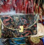 3 Chinese Silk Pouch Wallet Coin Purse Necklace Bags 8''