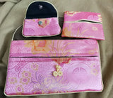 3 Chinese Silk Pouch Wallet Coin Purse Necklace Bags 8''