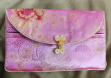 3 Chinese Silk Pouch Wallet Coin Purse Necklace Bags 8''