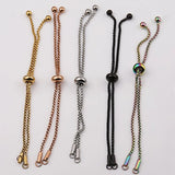 316L Stainless Steel 1.8mm Box Chain Bracelet 11.5cm Bolo Adjustable