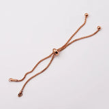 316L Stainless Steel 1.8mm Box Chain Bracelet 11.5cm Bolo Adjustable
