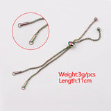 316L Stainless Steel 1.8mm Box Chain Bracelet 11.5cm Bolo Adjustable