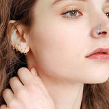 3Pcs Double Nose Ring Hoop Set 6/8/10mm