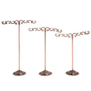 3-Piece Jewelry Storage Rack Tree for Necklace Earring Ring Watches Display