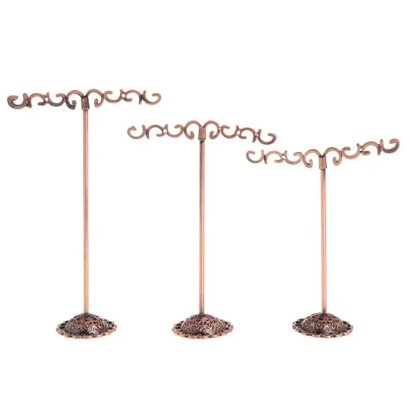 3-Piece Jewelry Storage Rack Tree for Necklace Earring Ring Watches Display