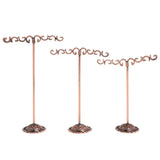 3-Piece Jewelry Storage Rack Tree for Necklace Earring Ring Watches Display