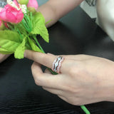 3 Ring Set CZ Stone Wedding Rings For Women