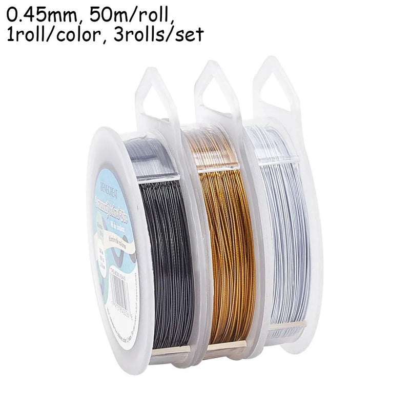 50m 0.45mm Stainless Steel Wire Tiger Tail Beading Jewelry Making Finding