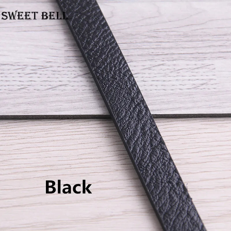 3 Roots 1.2M x 10mm Flat PU Leather Cord Rope DIY Jewelry Findings Accessories