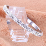 3 Row CZ Crystal Pave Stainless Steel Bracelets for Women