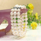 Real Natural Cultured Pearl Bracelet Bangle AAA+