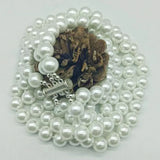 Elegant Shell Pearl Round Bead Necklace 18-20 Inches