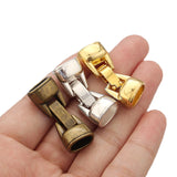 3 Sets Tibetan Silver Licorice End Snap Clasps for Leather Cord Bracelet