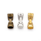 3 Sets Tibetan Silver Licorice End Snap Clasps for Leather Cord Bracelet
