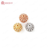 24K Brass Zircon Crown Beads Caps Tassel Caps Jewelry Making Supplies