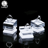 Acrylic Ring Seat Jewelry Display Stand Transparent