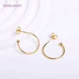 18K Plated C Shape Earrings Hooks Set