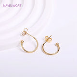 18K Plated C Shape Earrings Hooks Set