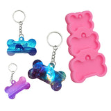 Dog Tag Bone Silicone Molds for DIY Keychain Craft