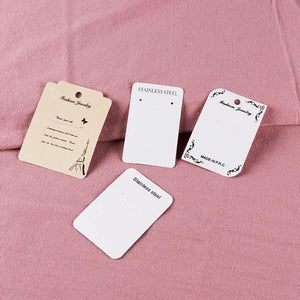50Pcs/Lot Jewelry Display Cards - Necklaces, Rings, Earrings, Pendants