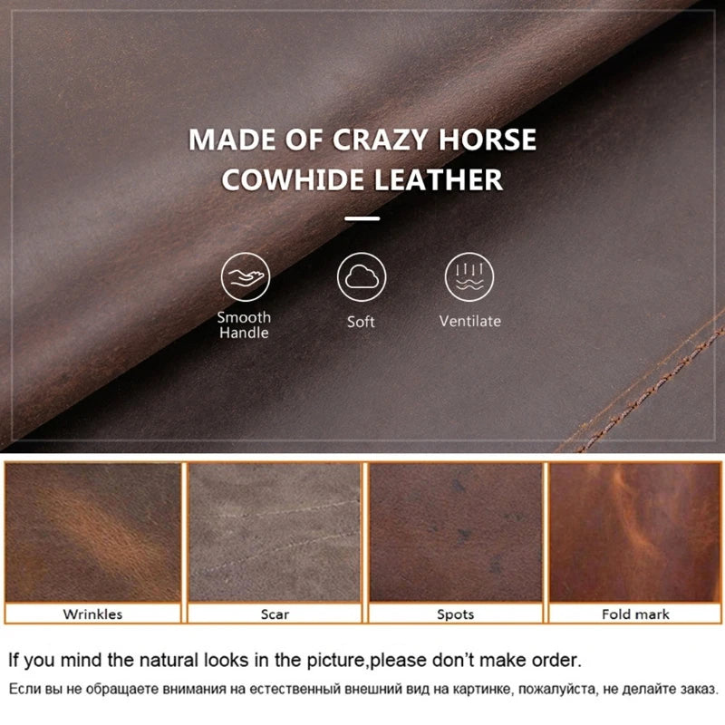 3-Slot Leather Watch Roll Travel Case Vintage Horse Leather Display
