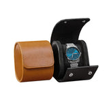 3-Slots Watch Box Leather Roll Wrist Pillow Vintage Men Travel Portable