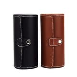 3 Slot Watch Roll Travel Box Brown PU Storage