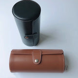 3 Slot Watch Roll Travel Box Brown PU Storage