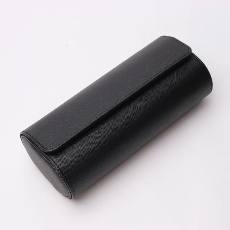 3 Slots Watch Roll Leather Travel Case Display Storage Box