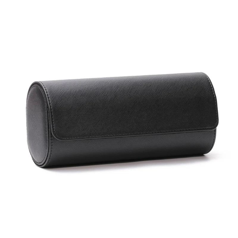 3 Slots Watch Roll Leather Travel Case Display Storage Box