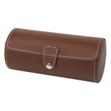 3 Slots Watch Roll Travel Case Leather Watch Storage Box
