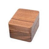 3-Slot Wooden Jewelry Box Solid Wood Rings Holder Showcase Display