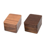 3-Slot Wooden Jewelry Box Solid Wood Rings Holder Showcase Display