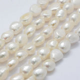 3 Strands Natural Freshwater Pearl Beads 8~9mm for Jewelry Making