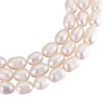 3 Strands Freshwater Pearl Beads Rice Shape Creamy