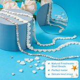 3 Strands Freshwater Shell Heart Beads for Jewelry Making Summer DIY