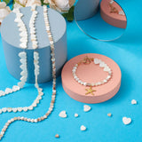 3 Strands Freshwater Shell Heart Beads for Jewelry Making Summer DIY